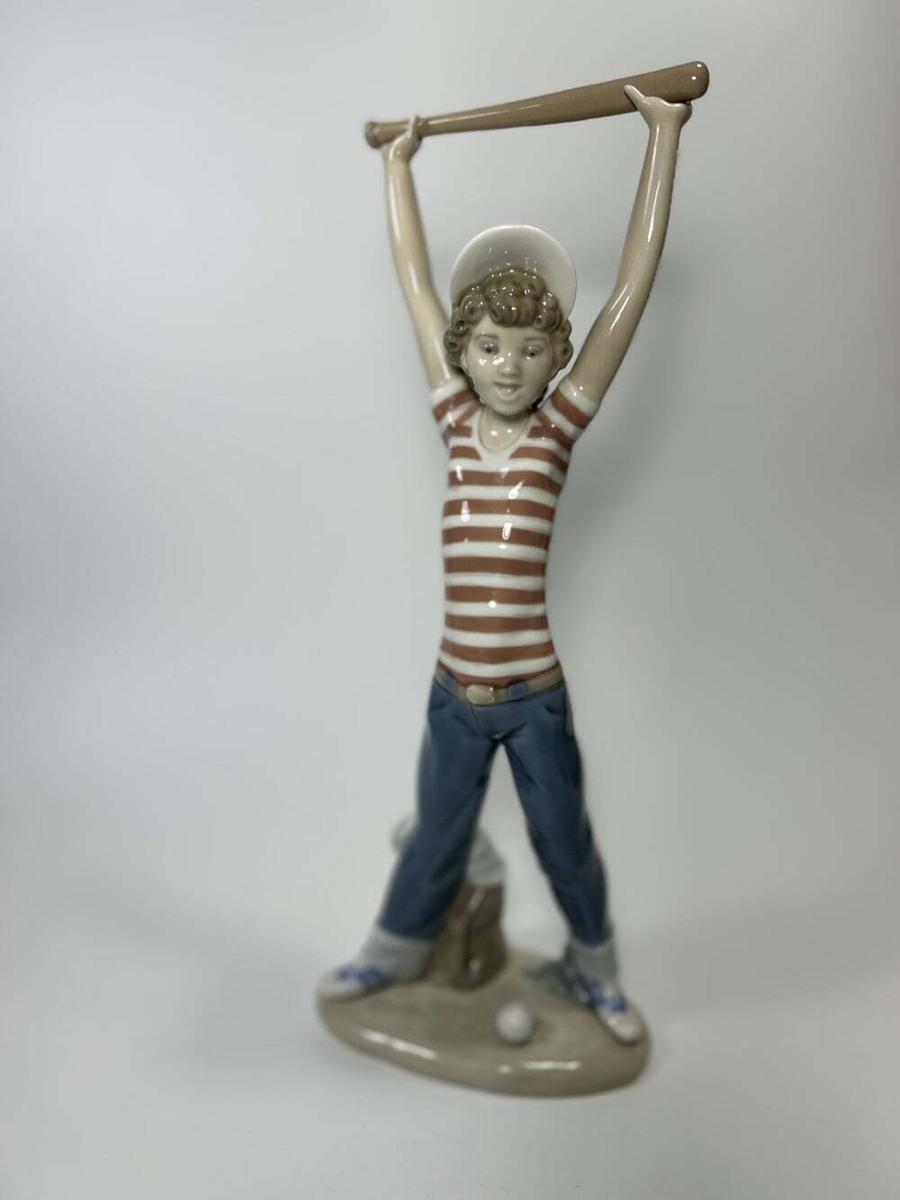 Vtg Lladro Little Leaguer Exercising Gloss Figurine Spain 5298-excellent Cond #2